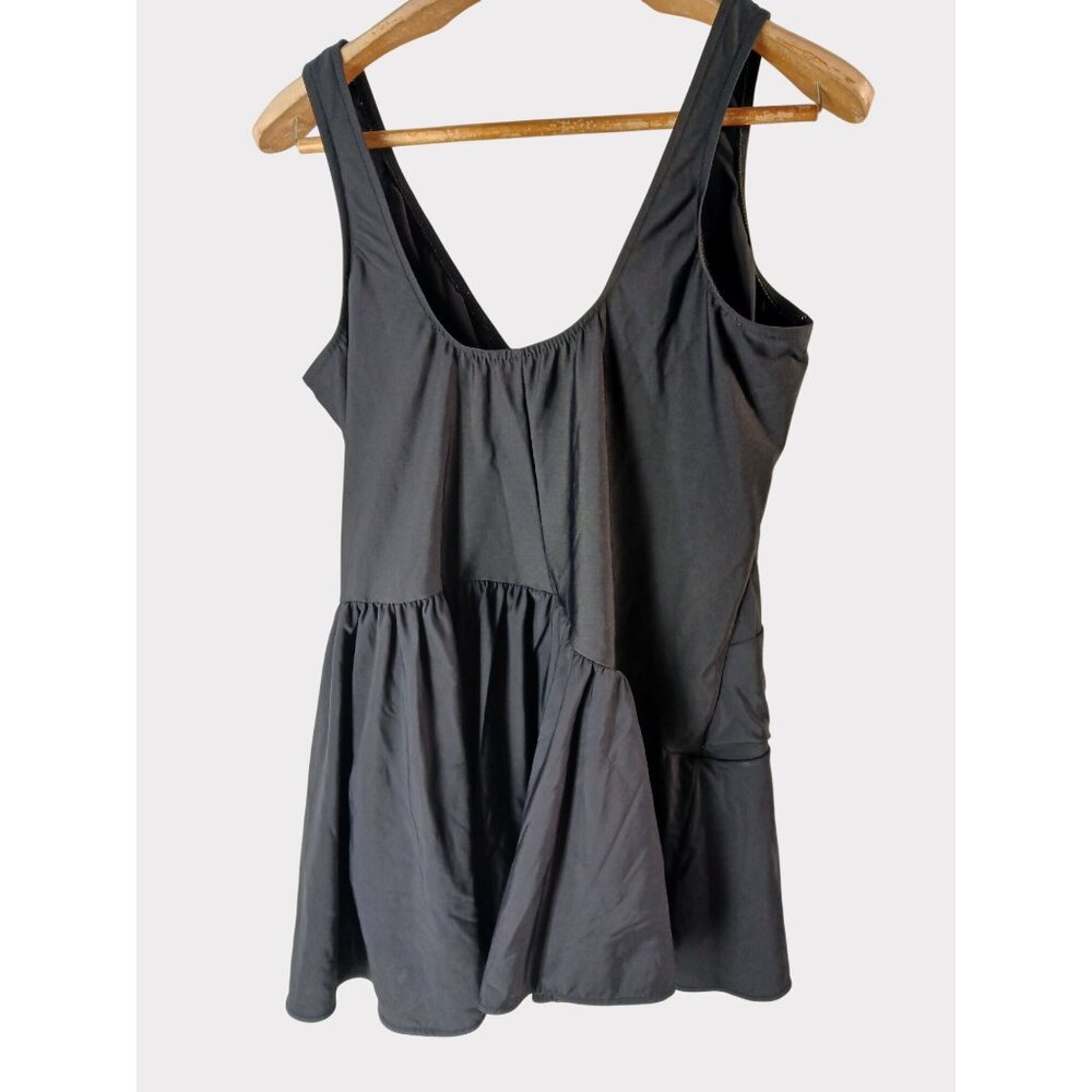 Womens Miraclesuit Black Wrap Style Swimdress Swimsuit Size 22W 22 W V Neck Plus - Picture 4 of 11